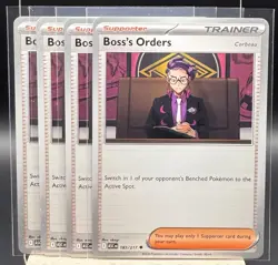 4x Boss's Orders 183/217 (Corbeau) Ascended Heroes Pokemon TCG Playset NM - Image 1