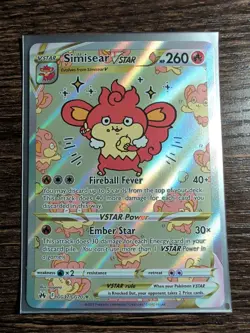 Pokemon Simisear VSTAR Full Art GG37/GG70 Crown Zenith GG Ultra Rare Holo Eng - Image 1