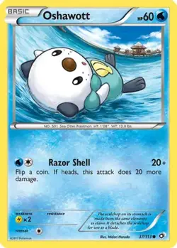 Oshawott 37/113 C Legendary Treasures Pokemon NM/M - Image 1