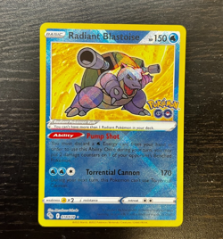 POKEMON TCG - Radiant Blastoise Pokemon GO 018/078 Holo Radiant Rare NM - Image 1