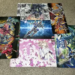 Vintage 1996 Yugioh Play Mat Lot Of 6 Trading Card Game Yu-Gi-Oh - Image 1