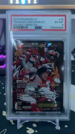 PSA 6 Pokemon Team Magma's Groudon EX Double Crisis 15/34 Full Art Ultra Rare - Image 1