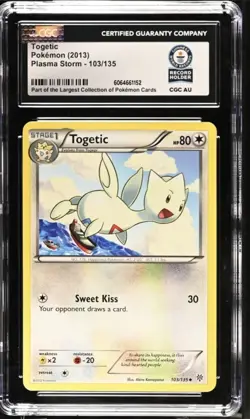GUINNESS WORLD RECORD 1 OF 1 Togetic Pokemon (2013) Plasma Storm #103 - Image 1