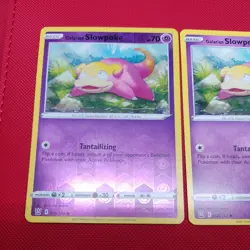 054/163 Galarian Slowpoke Reverse Holo Set Pair Battle Styles Pokemon TCG Cards - Image 2