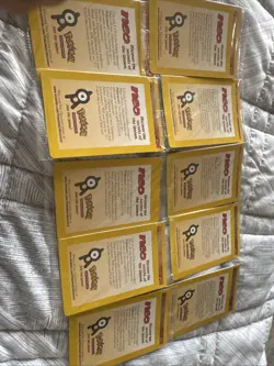 (10) Sealed 2001 Entei Reverse Holo Pokemon Neo Discovery Black Star Movie Promo - Image 1