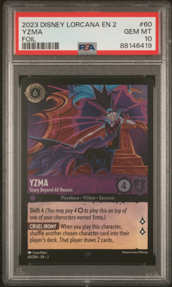 Disney Lorcana YZMA Scary Beyond All Reason 60/204 *FOIL* Super Rare PSA 10 GEM - Image 1