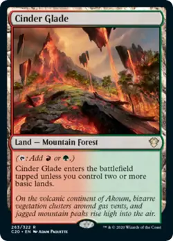 Cinder Glade Commander 2020: Ikoria NM Land Rare MAGIC GATHERING CARD ABUGames - Image 1