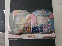 Pokemon TCG V Heroes 2-Pack Bundle Flareon V Sylveon V Tin FACTORY SEALED-NEW - Image 1