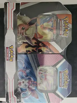 Pokemon TCG V Heroes 2-Pack Bundle Flareon V Sylveon V Tin FACTORY SEALED-NEW - Image 2