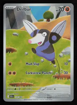 Drilbur 124/086 Pokemon SV: Black Bolt Illustration Rare NM - Image 1