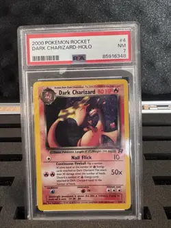 2000 Pokemon Rocket Dark Charizard Holo PSA 7 4/82 Rare Vintage Card - Image 1