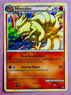 Ninetales 20/95 Non Holo HGSS Unleashed | 2010 Vintage Pokemon TCG Card | LP/NM - Image 1