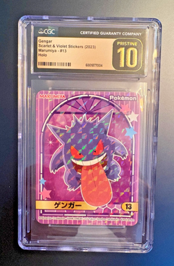 2023 POKEMON SCARLET & VIOLET STICKERS MARUMIYA - HOLO GENGAR CGC 10 PRISTINE - Image 1