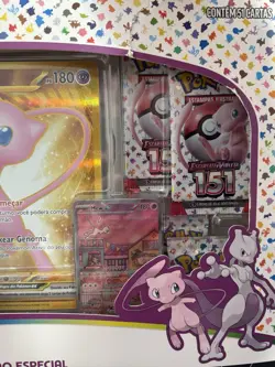 Pokemon Mew Ex & Mewtwo Box Set Scarlet & Violet 151 Giant Card Brazilian Sealed - Image 2
