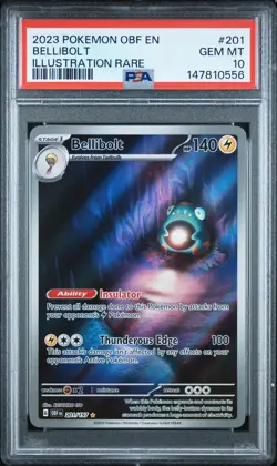 PSA 10 Bellibolt 201/197 Illustration Rare Pokemon Obsidian Flames 2023 GEM MINT - Image 1