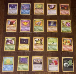 20 Pokemon Card Lot - 2000 Team Rocket Vintage - No Duplicates! - Image 1