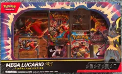 POKEMON TRADING CARD GAMES MEGA LUCARIO EX FIGURE COLLECTION BOX - Image 1