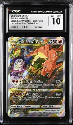 2022 Pokemon SWSH262 Ultra Premium Colleciton Charizard Vstar CGC 10 GEM MINT - Image 1