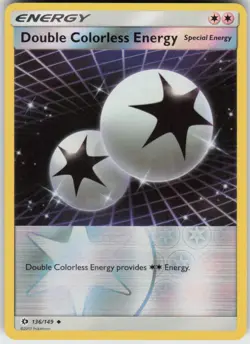 Double Colorless Energy 136/149 Uncommon SM Base Set Pokemon Reverse Holo NM - Image 1