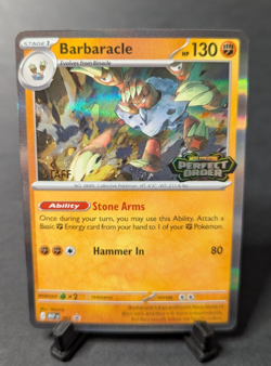 Pokemon Barbaracle 065 Holo – Perfect Order Staff Promo – NM - Image 1
