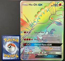 Ho-oh GX JUMBO SM80 PROMO Oversized Pokemon Card Shiny ULTRA RARE HOLO Exc - Image 1