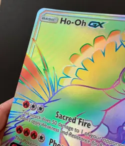 Ho-oh GX JUMBO SM80 PROMO Oversized Pokemon Card Shiny ULTRA RARE HOLO Exc - Image 4