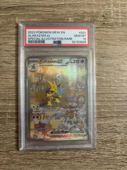 Pokemon Mew EN 151 Alakazam 201/165 SIR Special Illustration Rare PSA 10 - Image 1