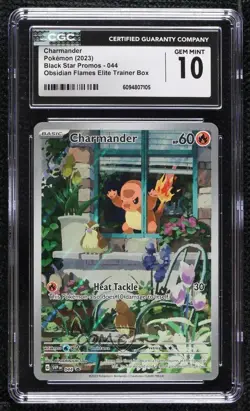 Full Art - Charmander Pokemon Scarlet & Violet Black Star Promo CGC 10 Gem Mint - Image 1