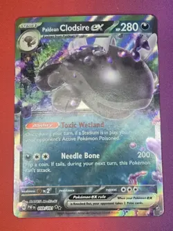 Paldean Clodsire ex 059/091 Holo Rare Paldea Fates Pokemon Card TCG - Image 1