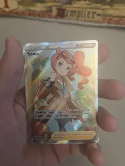 Pokemon Sonia 192/192 SWSH02 Rebel Clash Ultra Rare Full Art Holo Trainer - Image 1
