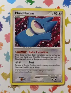 Pokemon TCG Munchlax 69/111 Rising Rivals English 2009 Non Holo Komiya - Image 1