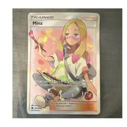Pokemon Mina Trainer Supporter Full Art Ultra Rare 211/214 Lost Thunder English - Image 1