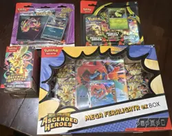 Pokemon TCG Ascended Heroes Mega Feraligatr ex Box Booster Bundle 2024 - Image 1