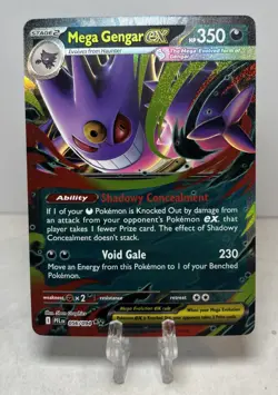 Mega Gengar ex 056/094 Phantasmal Flames Ultra Rare Holo Pokemon Card NM - Image 1