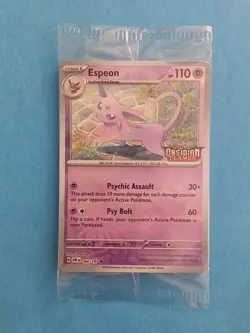 SEALED Pokemon Scarlet & Violet Espeon 086/197 Best Buy Promo Reverse Holo - Image 1
