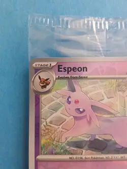 SEALED Pokemon Scarlet & Violet Espeon 086/197 Best Buy Promo Reverse Holo - Image 2