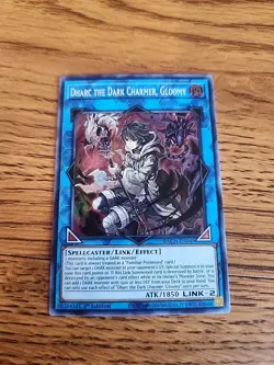 Yugioh Dharc The Dark Charmer, Gloomy BACH-EN049 Super Rare 1st Ed NM - Image 1