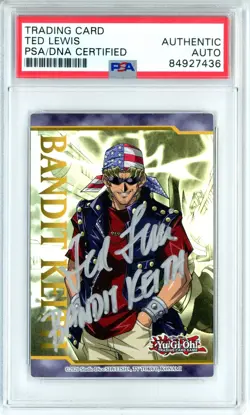 PSA Signed Ted Lewis Bandit Keith Art Token Legendary Duelist Yu-Gi-Oh! - Image 1