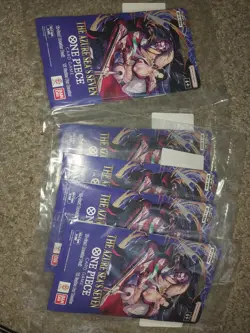 Lot of 5 One Piece OP-14 The Azure Sea's Seven Sleeved Booster Packs English - Image 1