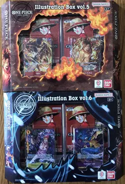 One Piece TCG Illustration Box Vol. 5 Vol. 6 New Sealed 2 Box Lot Bandai Luffy - Image 1