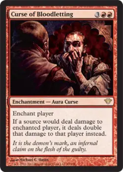 MTG English Curse of Bloodletting NM Foil Dark Ascension - Image 1