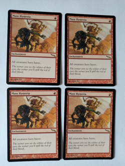 4 Mass Hysteria Mirrodin MTG NM Free shipping with tracking - Image 1