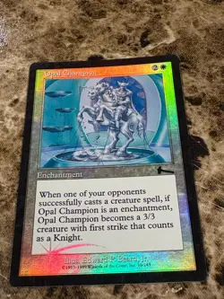 OPAL CHAMPION Magic the Gathering MTG Urza's Legacy Foil MP - Image 1