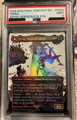 PSA 9 MTG Final Fantasy VI Terra Magical Adept Borderless Foil EN #0323 Amano - Image 1
