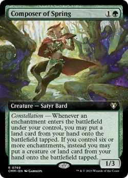 MTG English Composer of Spring (Extended Art) NM Foil Commander Masters - Image 1