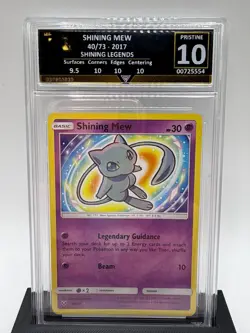 Shining Mew 40/73 – Shining Legends – GetGraded Pristine 10 – Pokemon Slab - Image 1