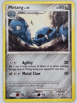 Metang 64/146 Pokemon - Diamond and Pearl Legends Awakened MP - Image 1