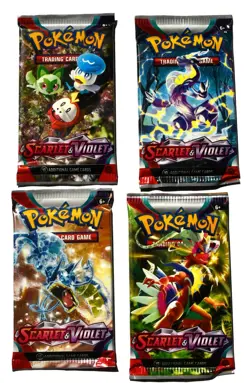 Pokemon TCG Scarlet & Violet Base Booster Pack ART Set 4 Factory Sealed Packs - Image 3