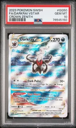 2023 Pokemon SWSH Crown Zenith Darkrai VSTAR Galarian Gallery GG50/GG70 PSA 10 - Image 1