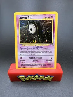 Pokemon Neo Discovery Unown A 14/75 Holo NM Swirl See Photos - Image 1